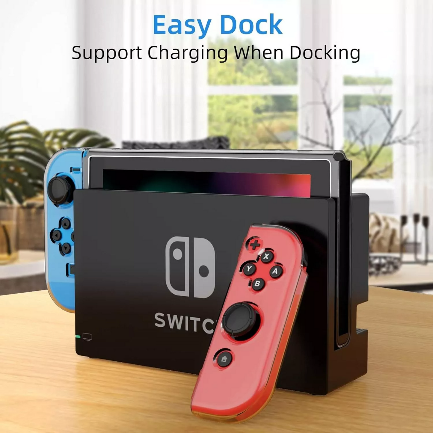 HEYSTOP Nintendo Switch Protective Case With Screen Protector & Thumb Grips