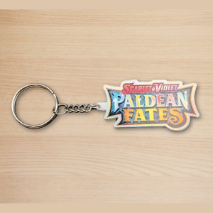 Pokemon TCG Scarlet & Violet Paldean Fates Holographic Binder Tag Keychain
