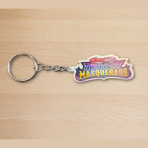 Pokemon TCG Scarlet & Violet Twilight Masquerade Holographic Binder Tag Keychain
