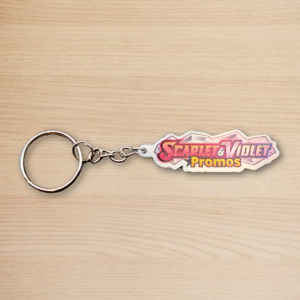 Pokemon TCG Scarlet & Violet Black Star Promos Holographic Binder Tag Keychain