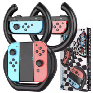 Mooroer 3in1 Hand Grip Steering Wheel for Nintendo Switch/Switch OLED, Black NEW