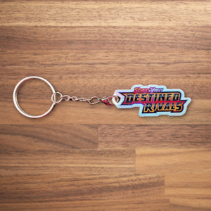 Pokemon TCG Scarlet & Violet Destined Rivals Holographic Binder Tag Keychain