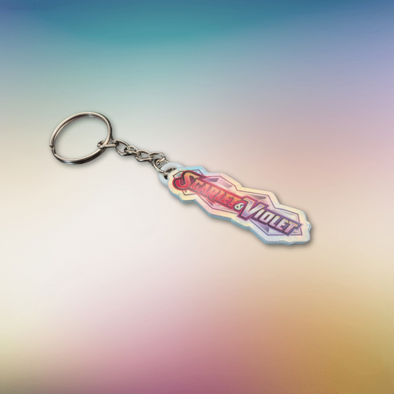 Pokemon TCG Scarlet & Violet Base Set Holographic Binder Tag Keychain