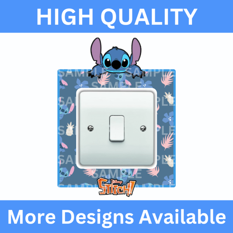 Stitch Surround Light Switch Wall Sticker Decal Kids Bedroom Boy Girl