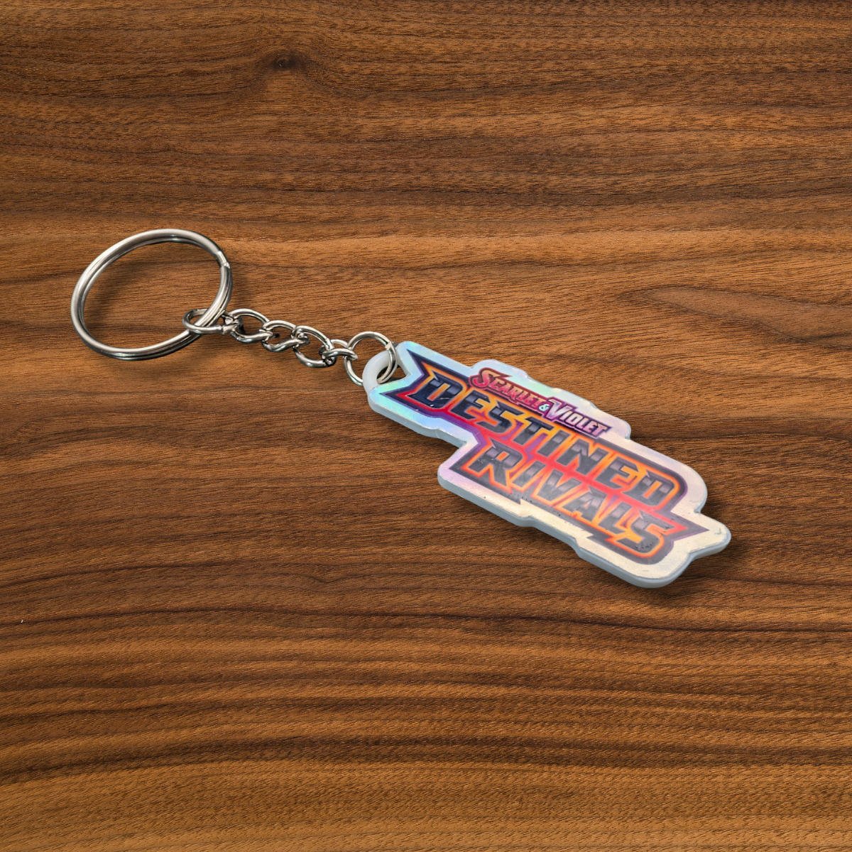 Pokemon TCG Scarlet & Violet Destined Rivals Holographic Binder Tag Keychain