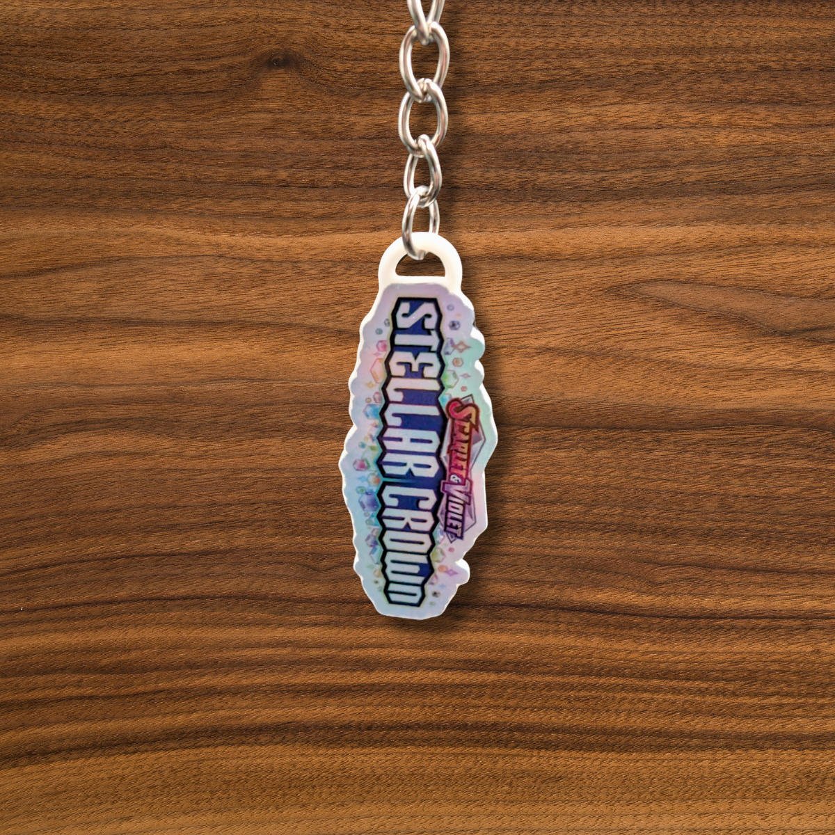 Pokemon TCG Scarlet & Violet Stellar Crown Holographic Binder Tag Keychain - Image 2