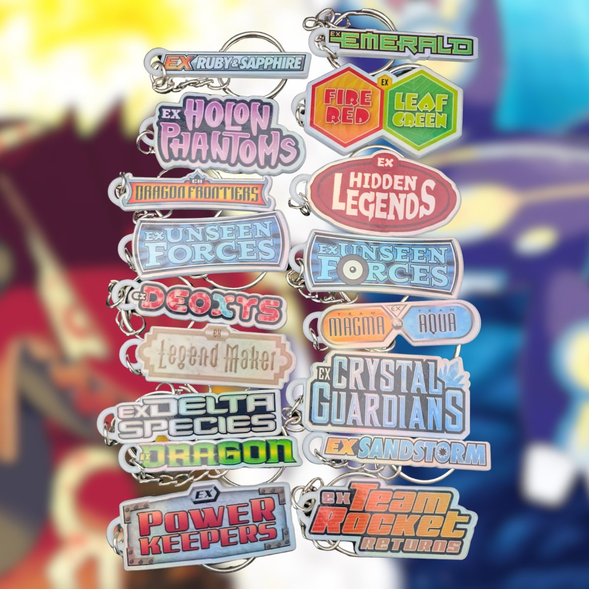 Pokemon Binder Tag Keychains - EX Ruby & Sapphire Series Sets - You Choose - Image 21
