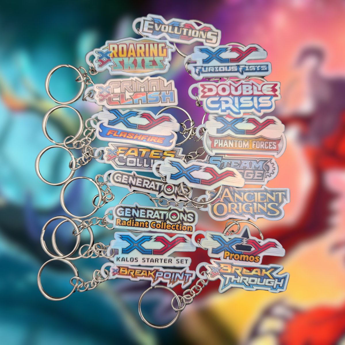 Pokemon Binder Tag Keychains - XY Series Sets - You Choose - Image 2