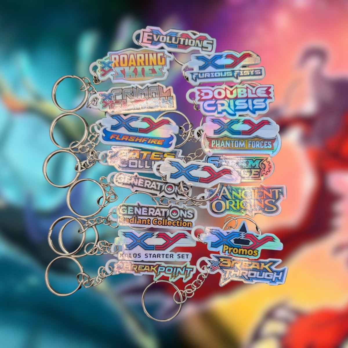 Pokemon Binder Tag Keychains - XY Series Sets - You Choose - Image 22