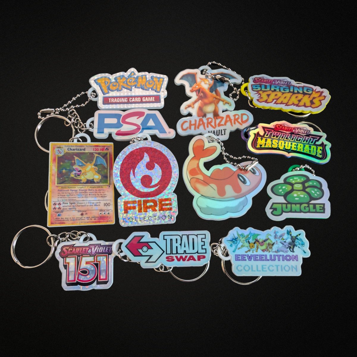 Custom Binder Tag/Keychain for TCG Binders – Holographic, Choose Colour/Design