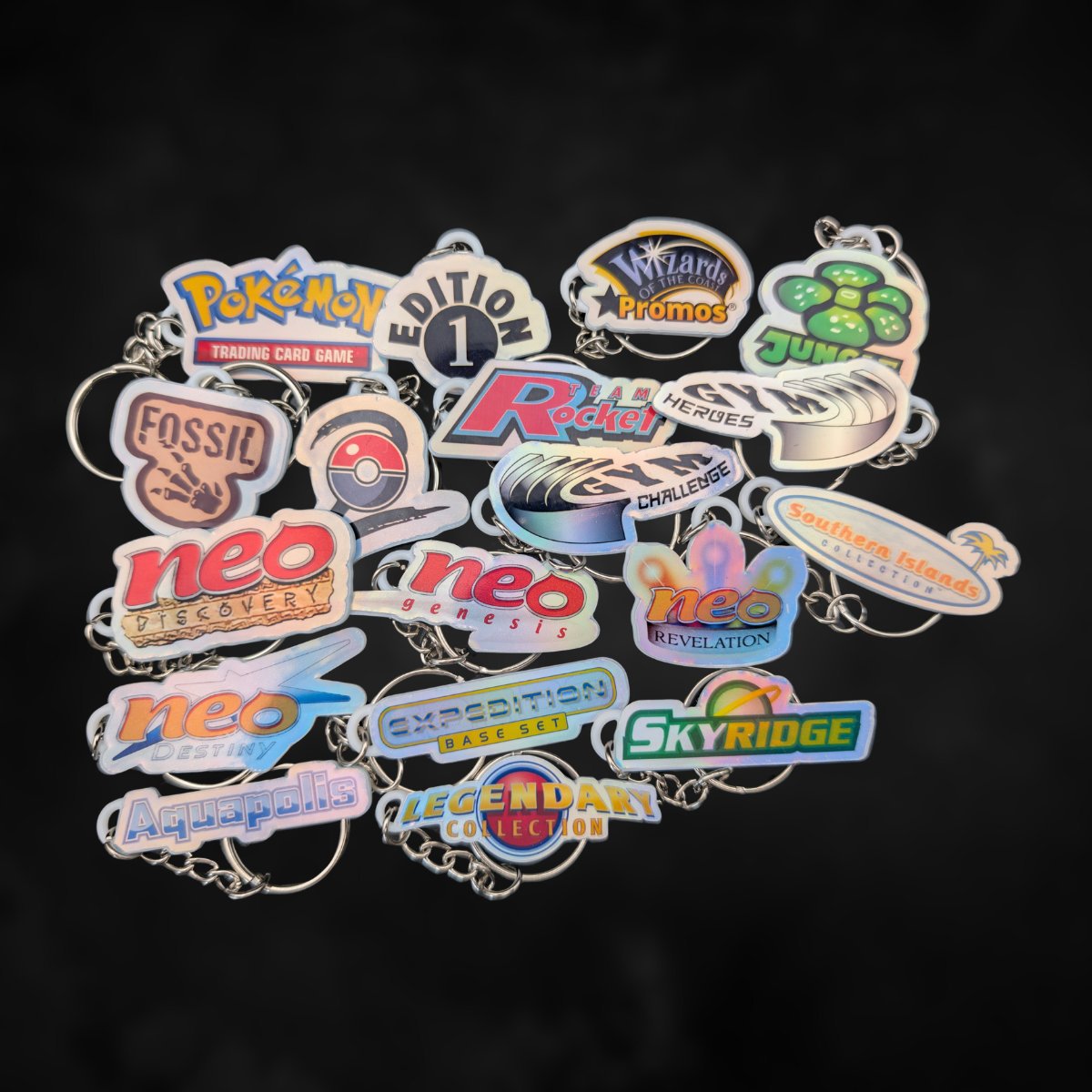 Pokemon Binder Tag Keychains - WOTC Base Sets - You Choose - Image 21