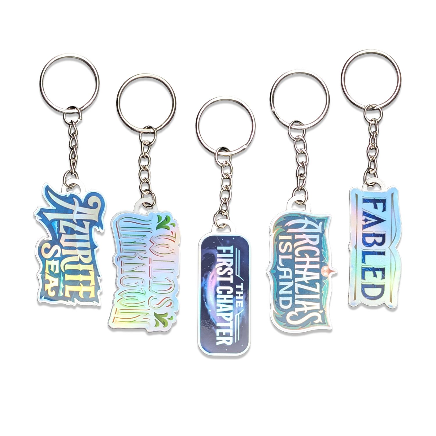 Disney Lorcana Holographic Binder Tag Keychains