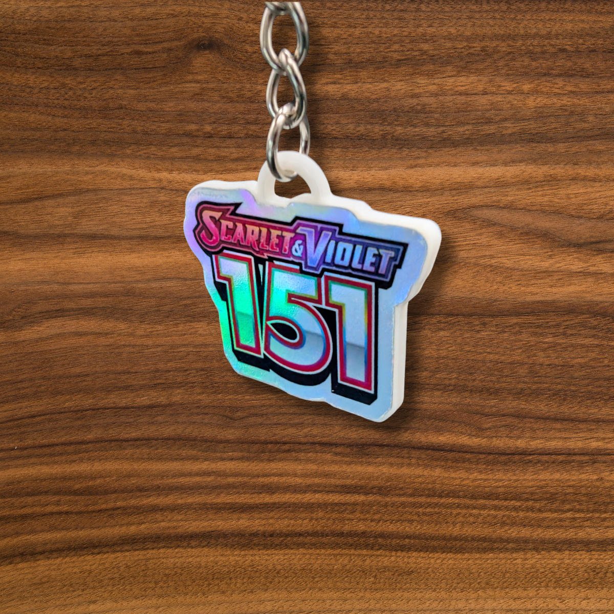 Pokemon TCG Scarlet & Violet 151 Holographic Binder Tag Keychain - Image 2