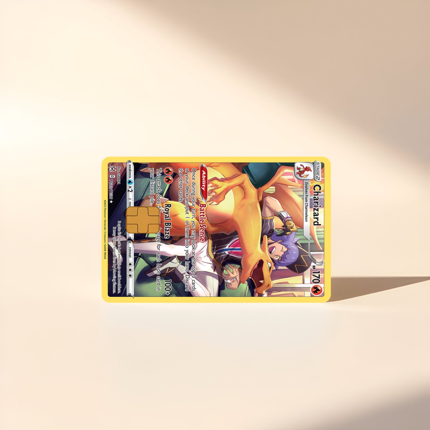 Charizard Lost Origin TG03 Card Skin | Holographic Credit Card Sticker/Skin