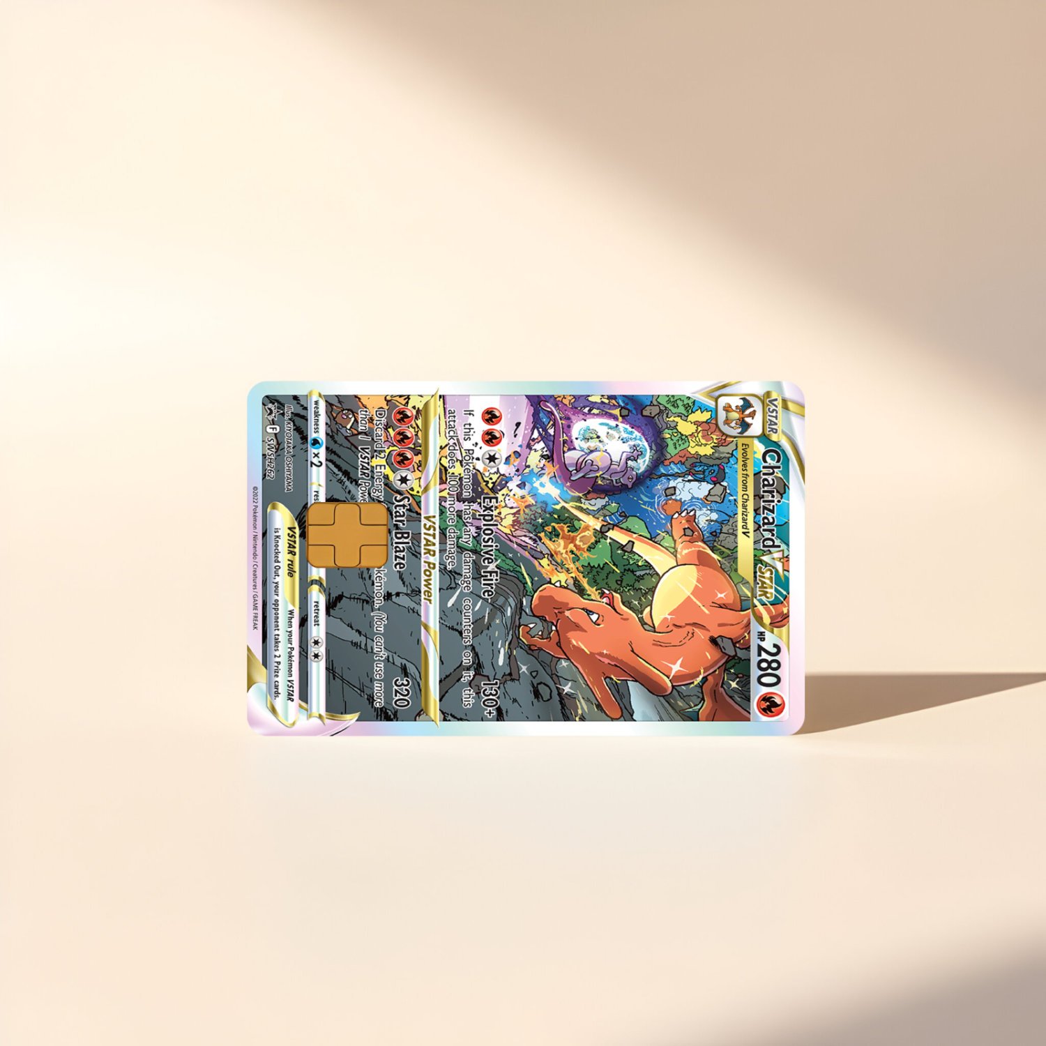 Charizard VSTAR SWSH Promo Card Skin | Holographic Credit Card Sticker/Skin