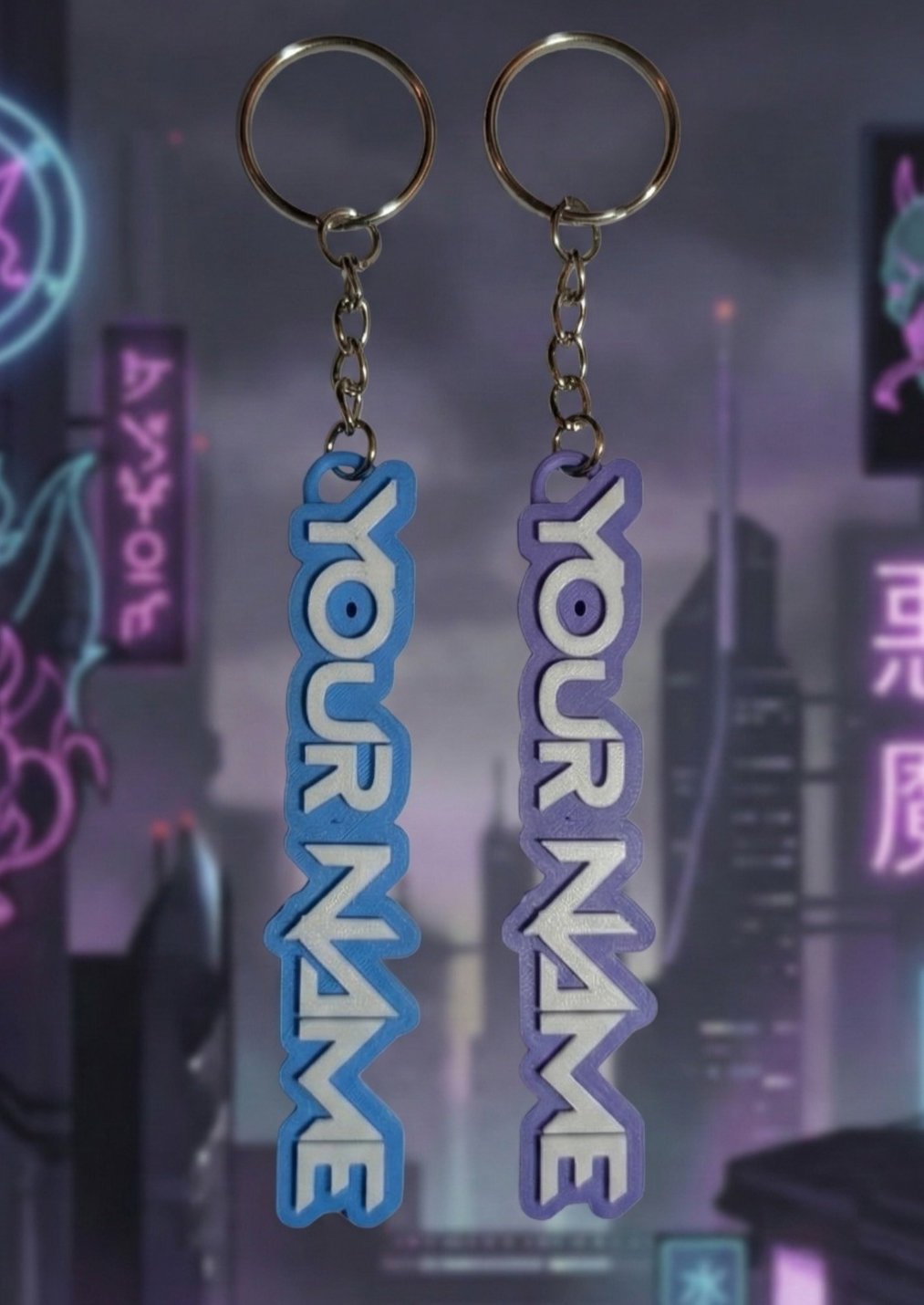 K-Pop Demon Hunters - Personalised 3D Name Keychain
