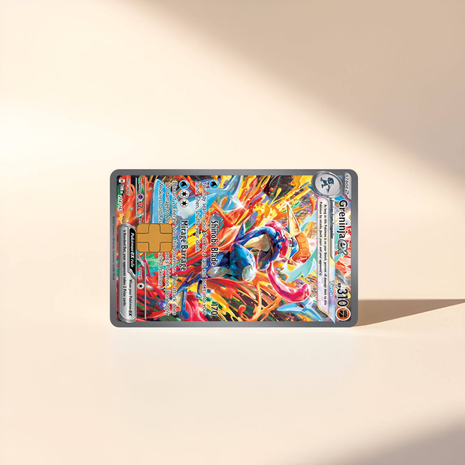 Greninja ex TWM Pokemon Card Skin | Holographic | Credit Card Skin |