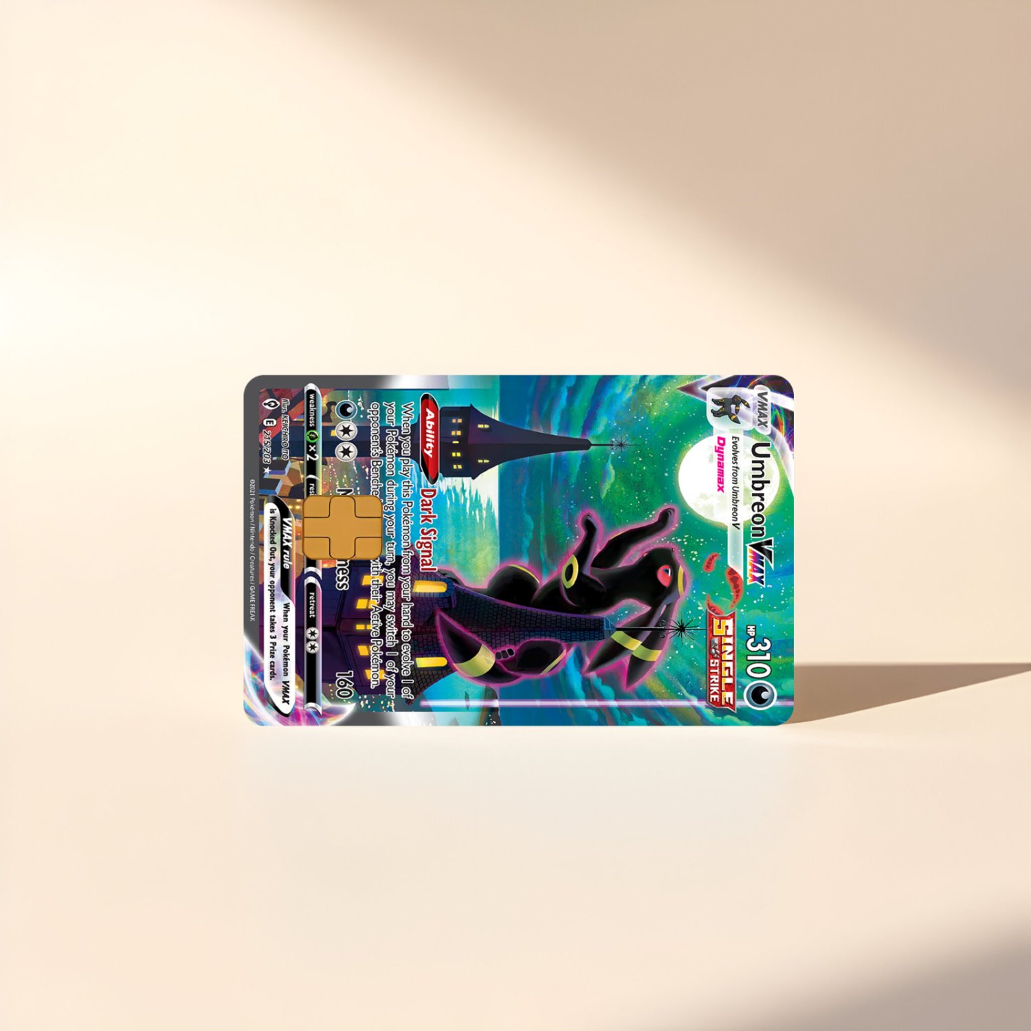 Umbreon Vmax Moonbreon Pokemon Card Skin | Holographic | Credit Card Skin |