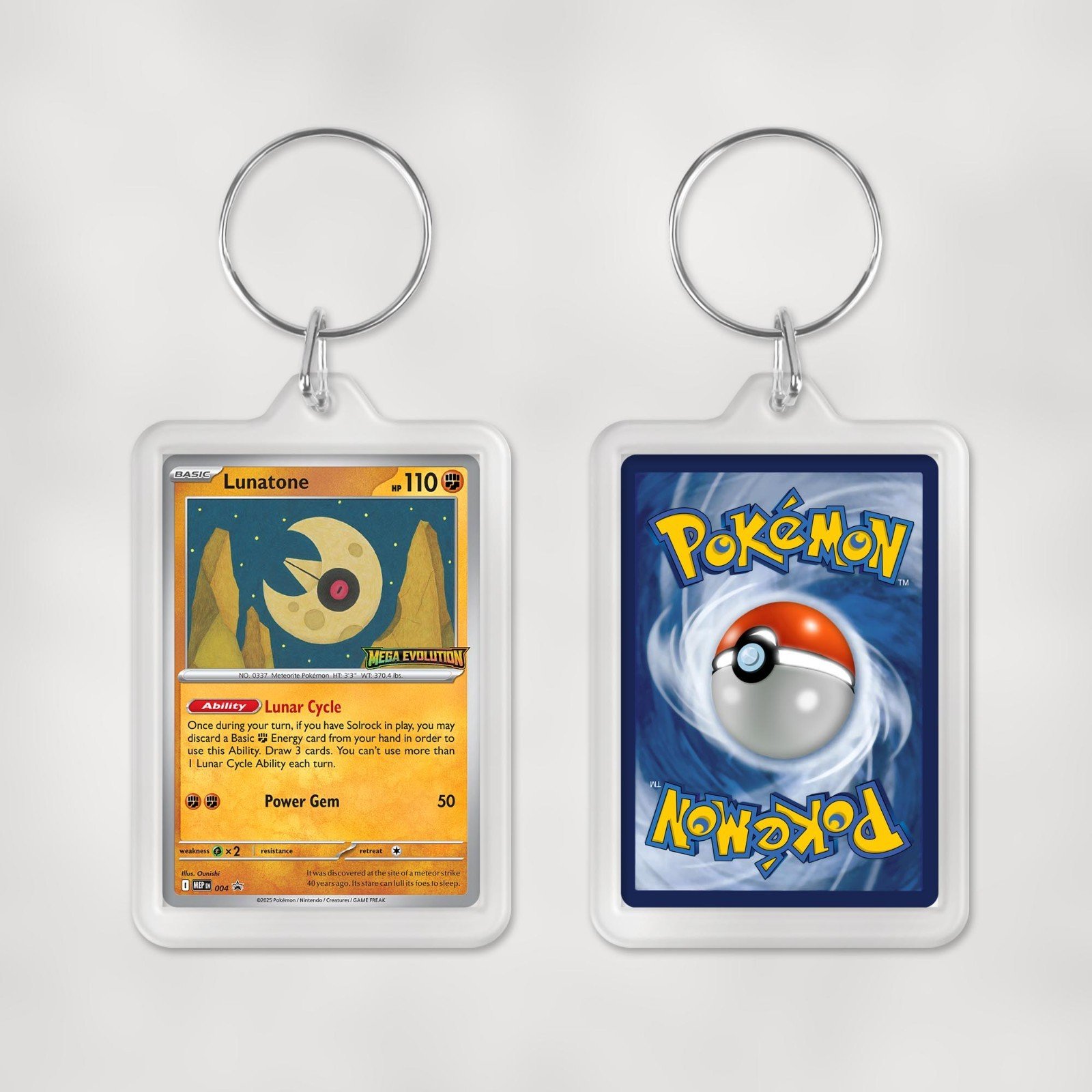 Pokemon Mega Evolution Promo Cards Keyrings / Key Chain Duel Sided Print - Image 5