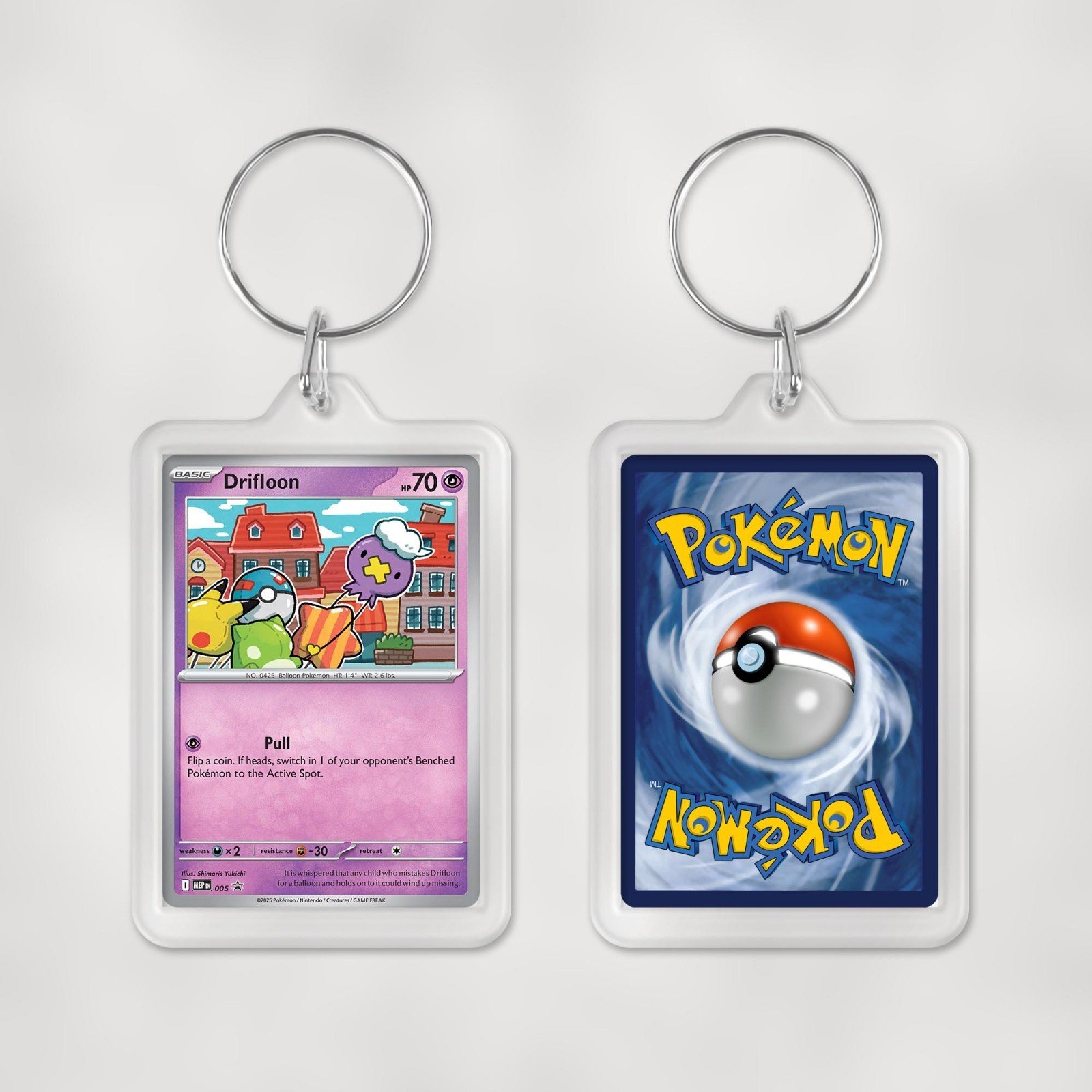 Pokemon Mega Evolution Promo Cards Keyrings / Key Chain Duel Sided Print - Image 6