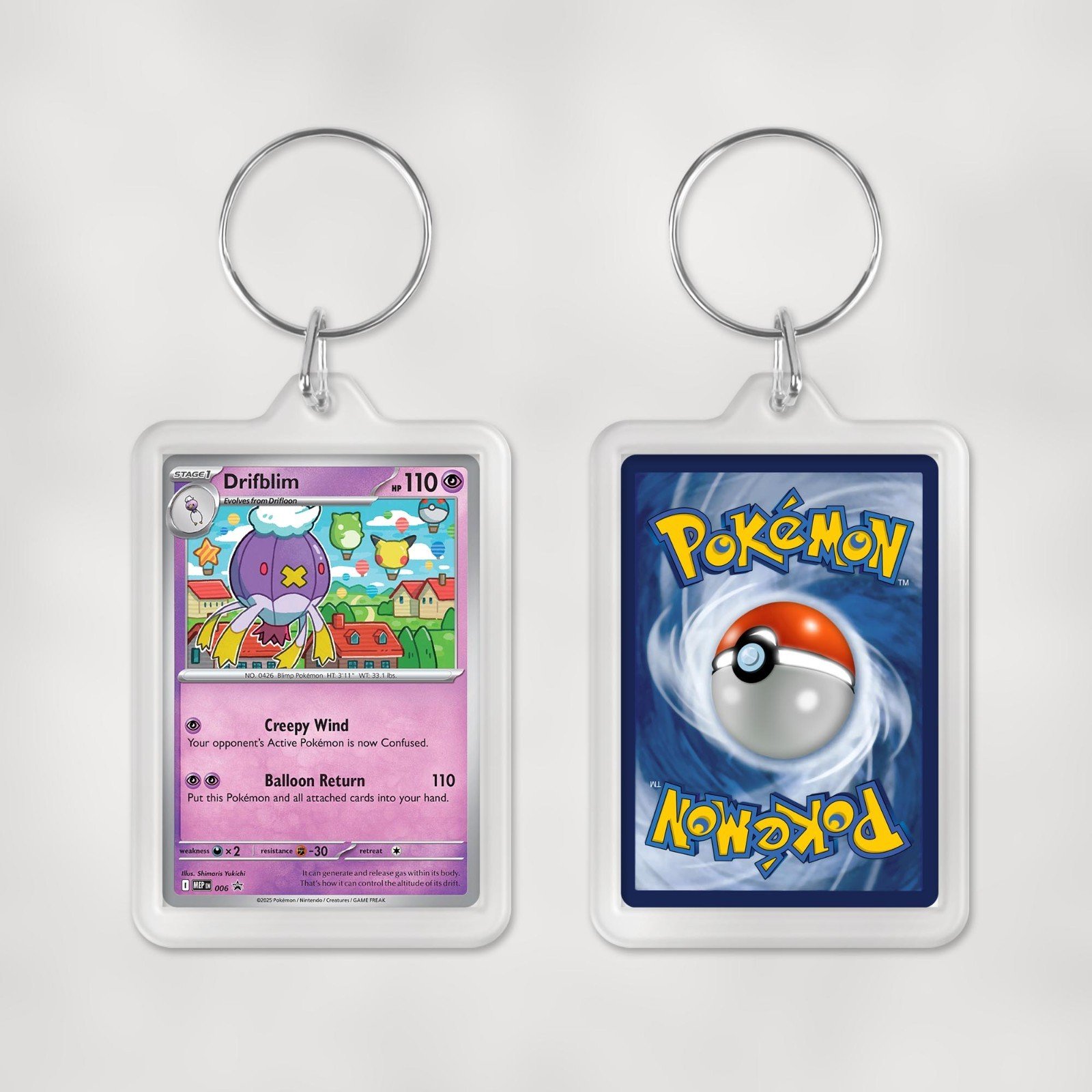 Pokemon Mega Evolution Promo Cards Keyrings / Key Chain Duel Sided Print - Image 7