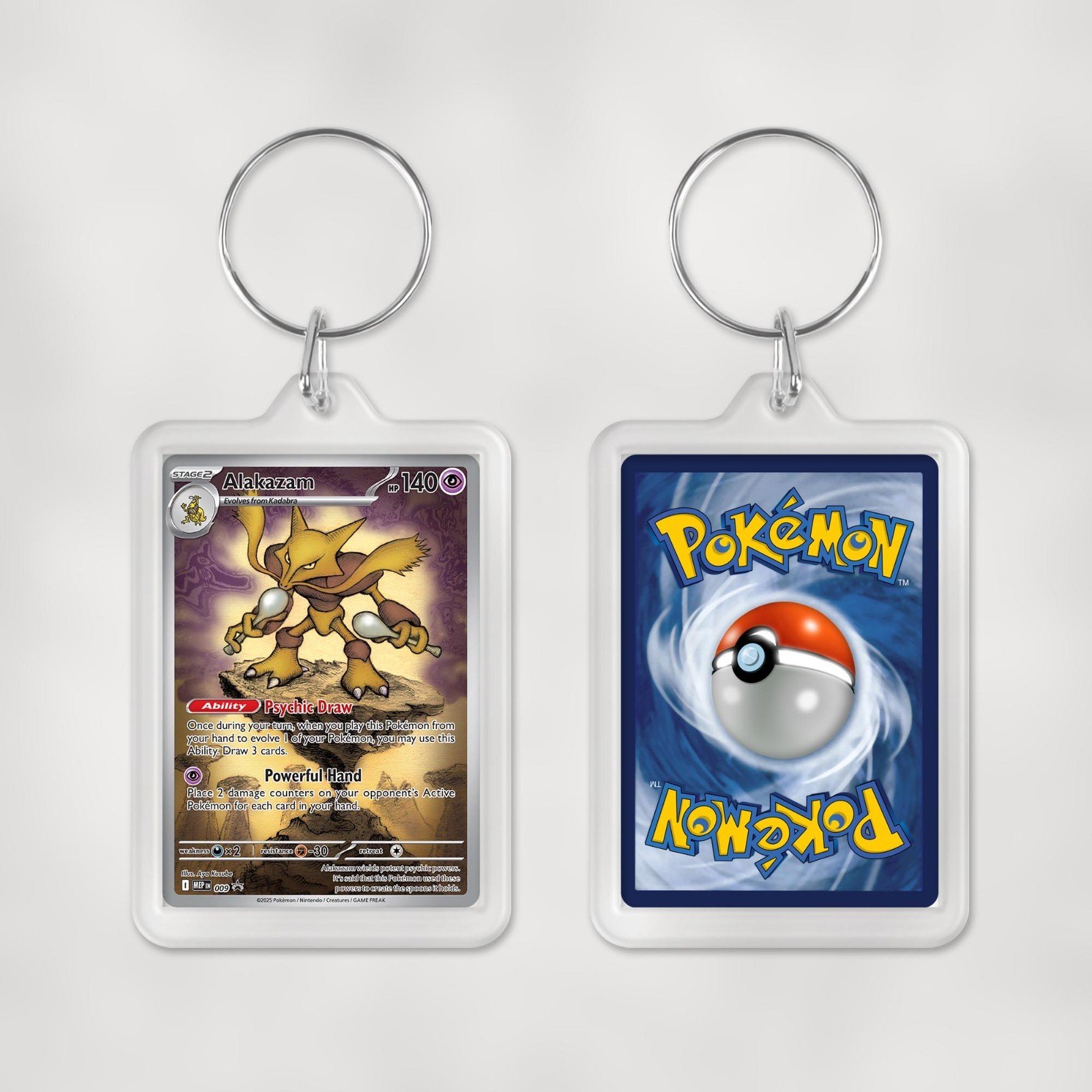 Pokemon Mega Evolution Promo Cards Keyrings / Key Chain Duel Sided Print - Image 10