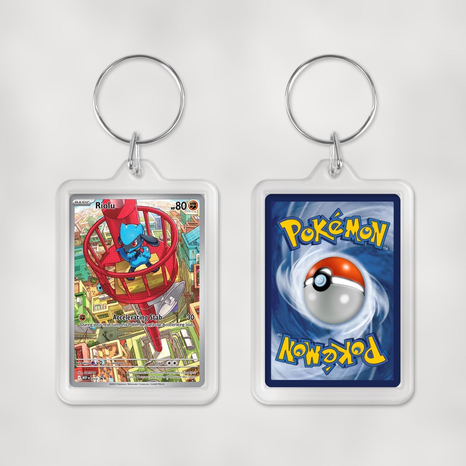 Pokemon Mega Evolution Promo Cards Keyrings / Key Chain Duel Sided Print - Image 11