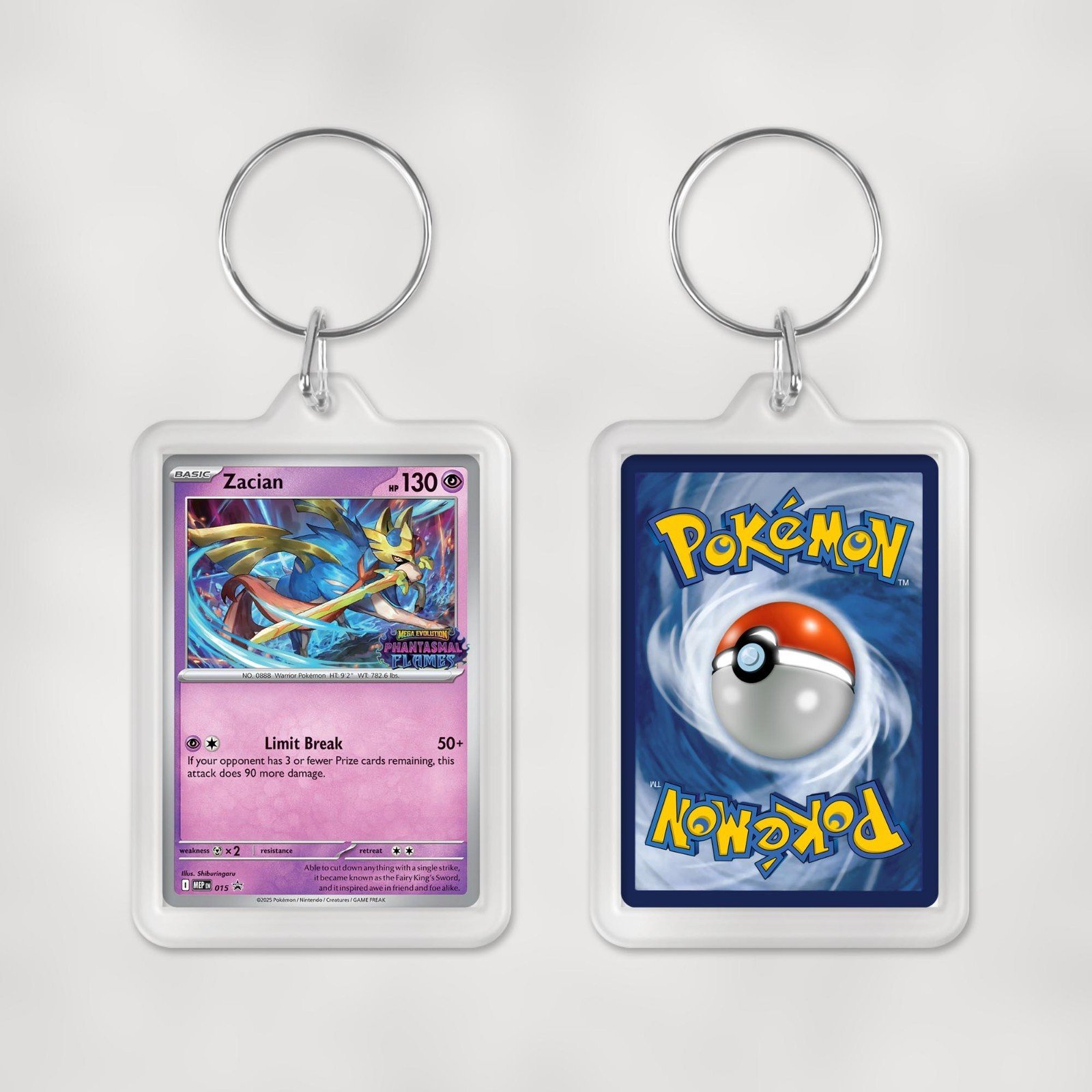 Pokemon Mega Evolution Promo Cards Keyrings / Key Chain Duel Sided Print - Image 16