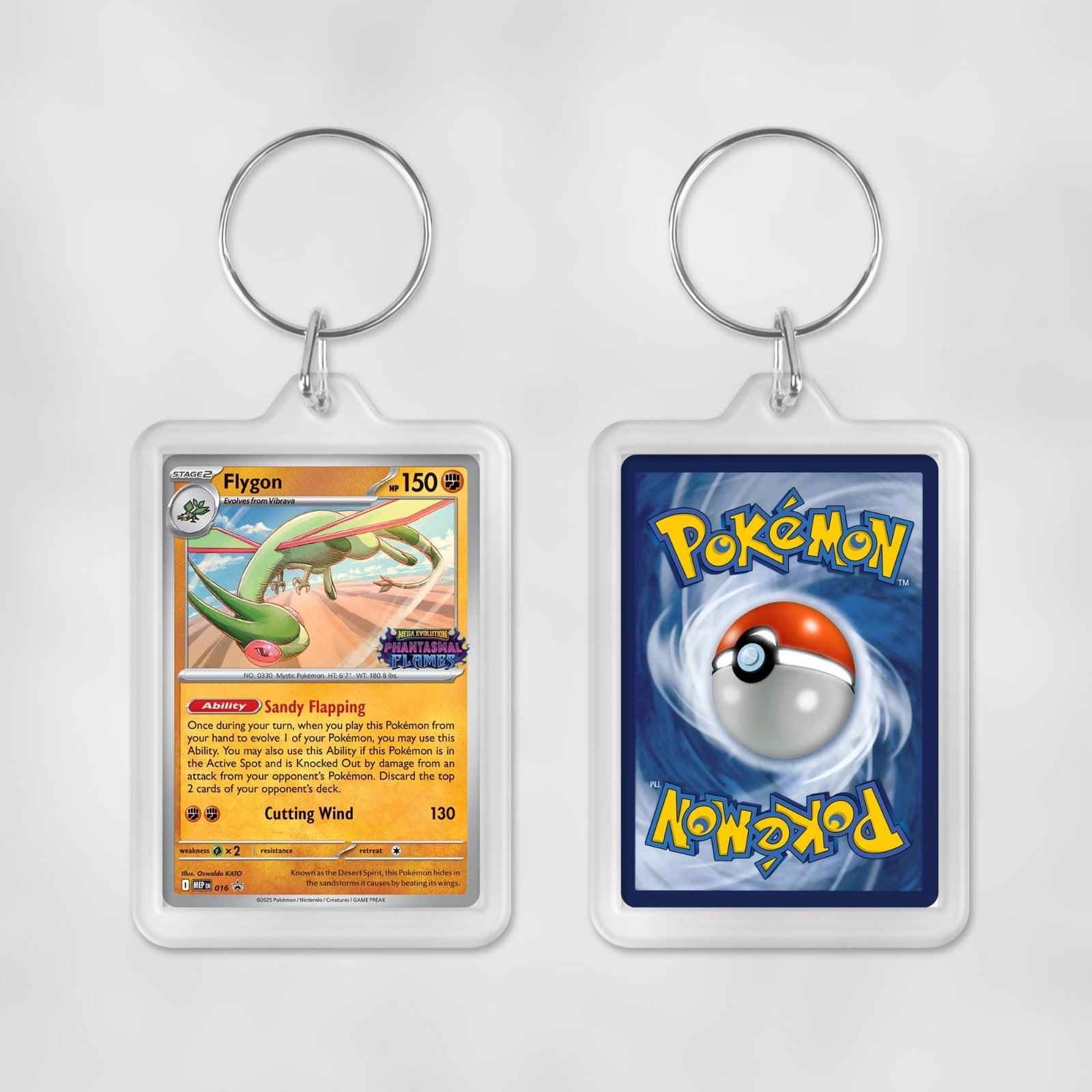 Pokemon Mega Evolution Promo Cards Keyrings / Key Chain Duel Sided Print - Image 17