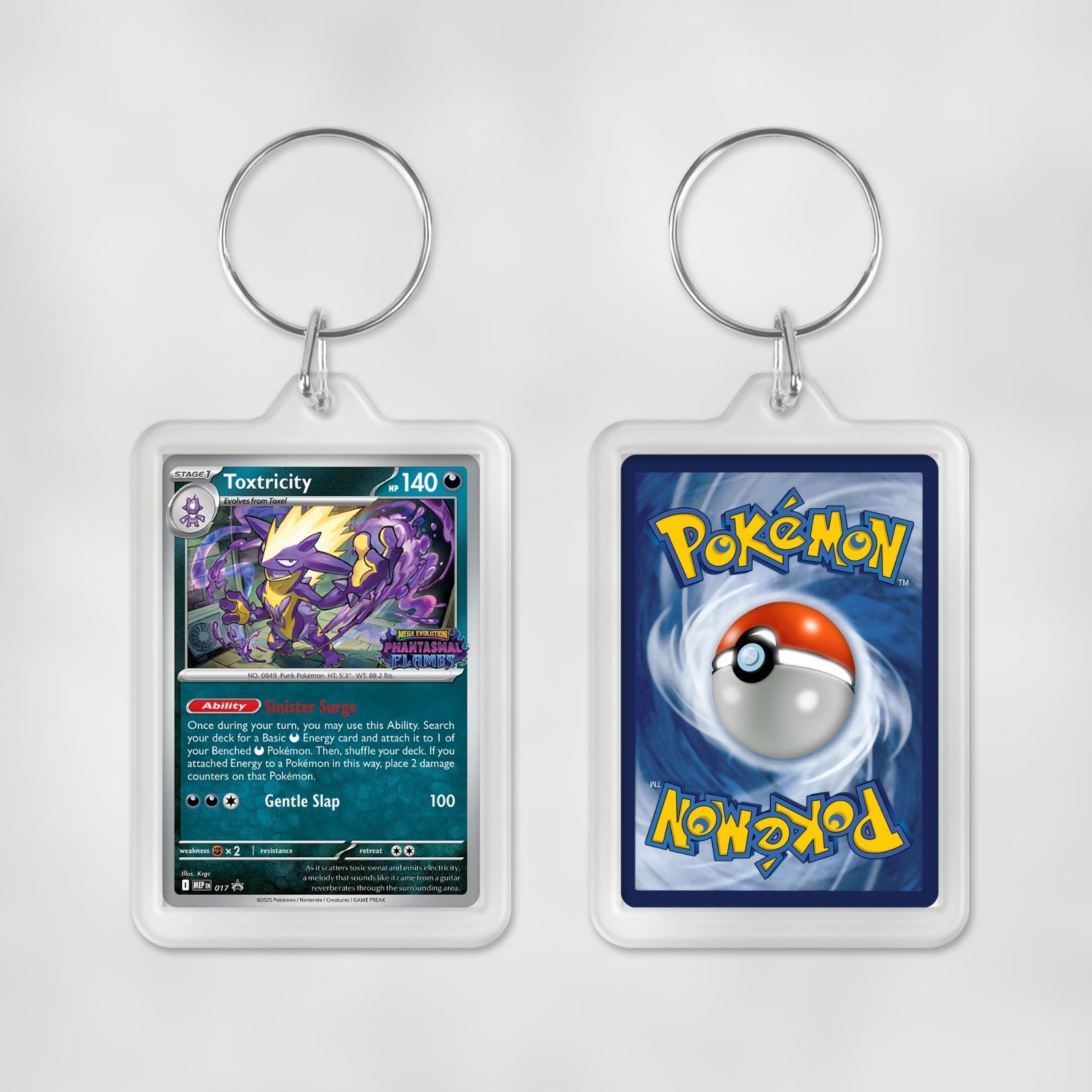 Pokemon Mega Evolution Promo Cards Keyrings / Key Chain Duel Sided Print - Image 18
