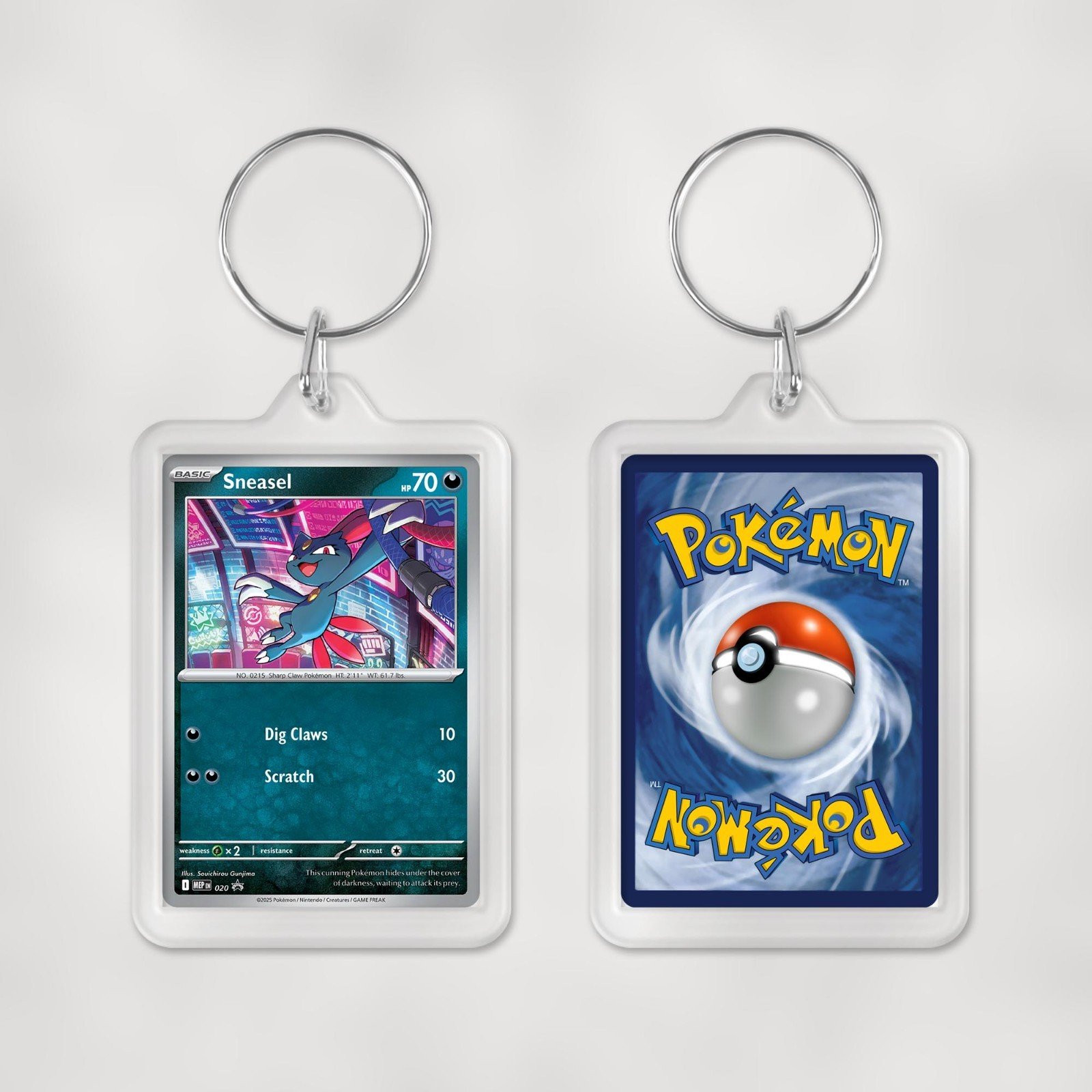 Pokemon Mega Evolution Promo Cards Keyrings / Key Chain Duel Sided Print - Image 21