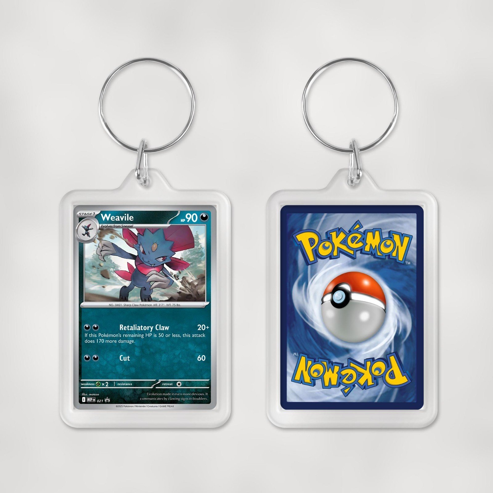 Pokemon Mega Evolution Promo Cards Keyrings / Key Chain Duel Sided Print - Image 22