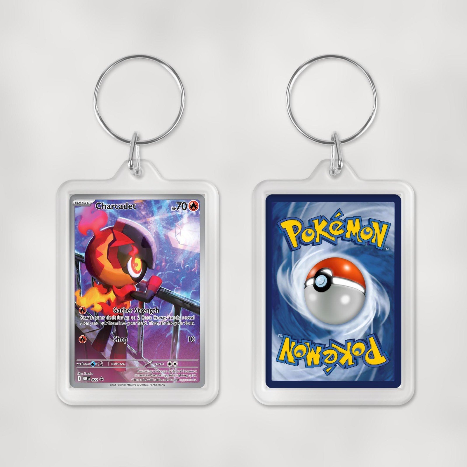 Pokemon Mega Evolution Promo Cards Keyrings / Key Chain Duel Sided Print - Image 23
