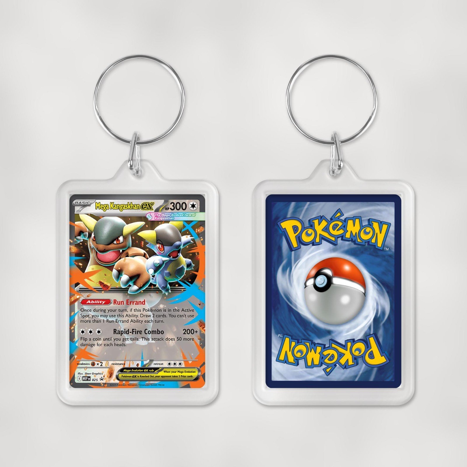 Pokemon Mega Evolution Promo Cards Keyrings / Key Chain Duel Sided Print - Image 26