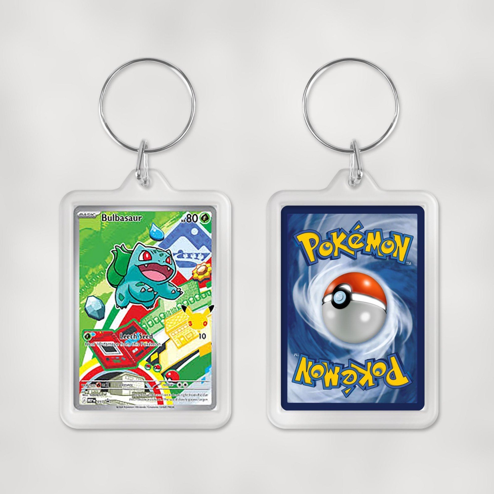 Pokemon Mega Evolution Promo Cards Keyrings / Key Chain Duel Sided Print - Image 33