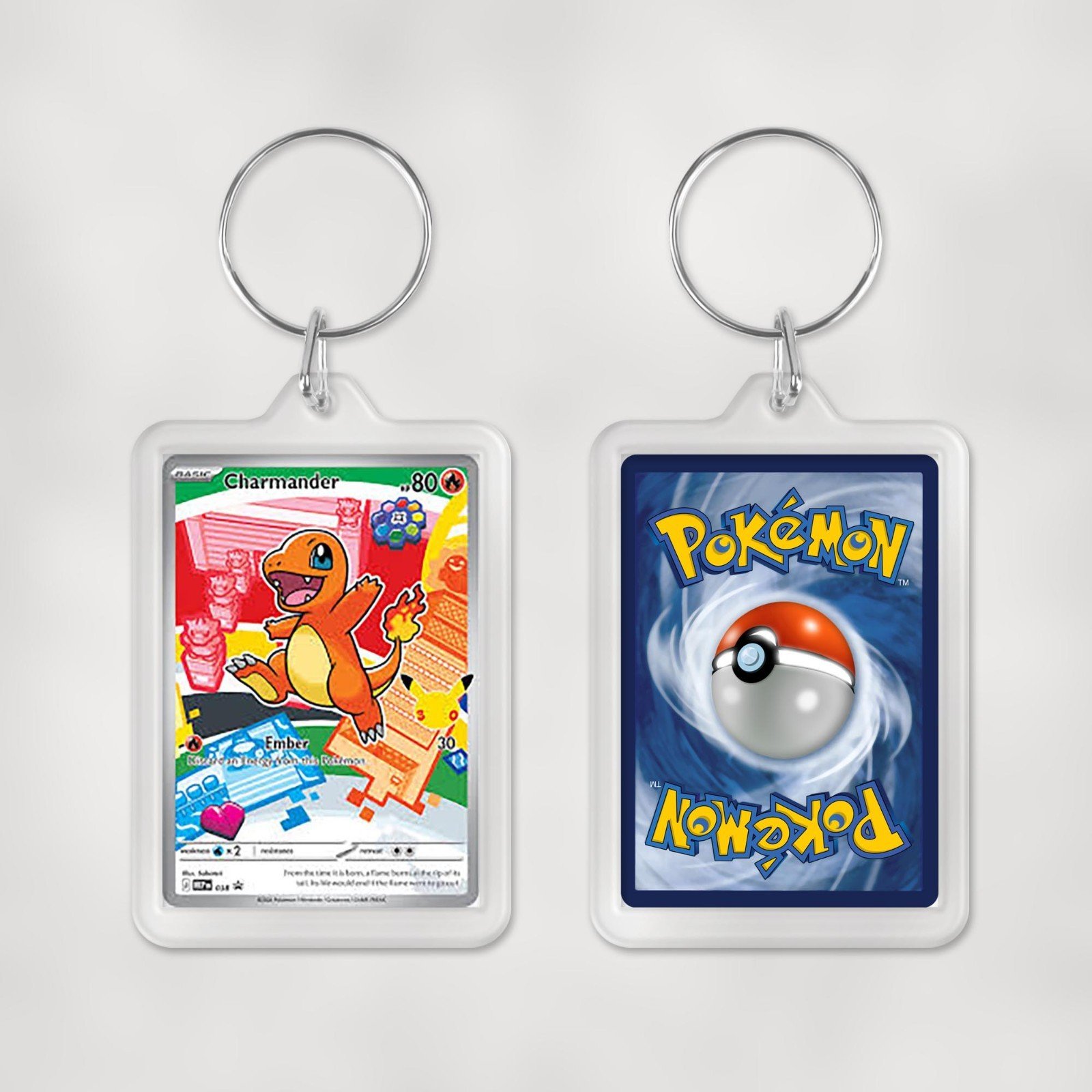 Pokemon Mega Evolution Promo Cards Keyrings / Key Chain Duel Sided Print - Image 34