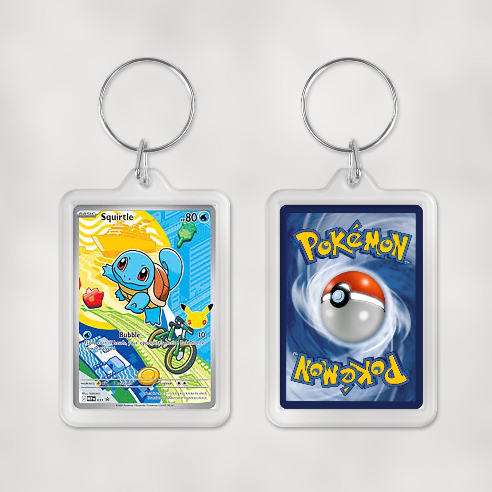 Pokemon Mega Evolution Promo Cards Keyrings / Key Chain Duel Sided Print - Image 35
