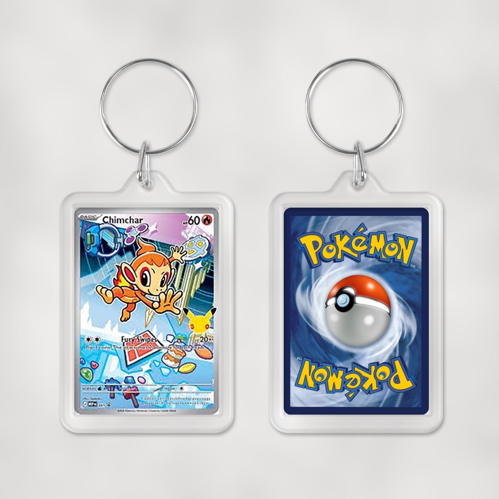 Pokemon Mega Evolution Promo Cards Keyrings / Key Chain Duel Sided Print - Image 37