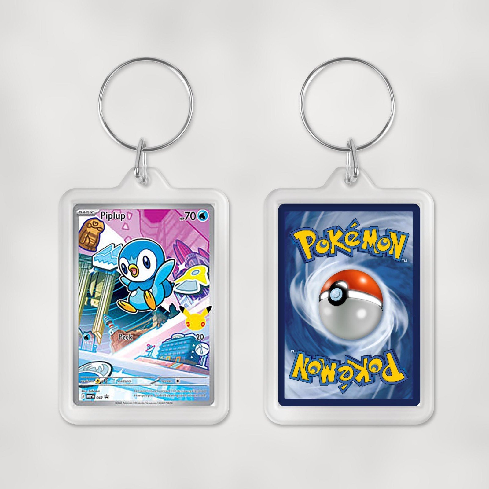Pokemon Mega Evolution Promo Cards Keyrings / Key Chain Duel Sided Print - Image 38