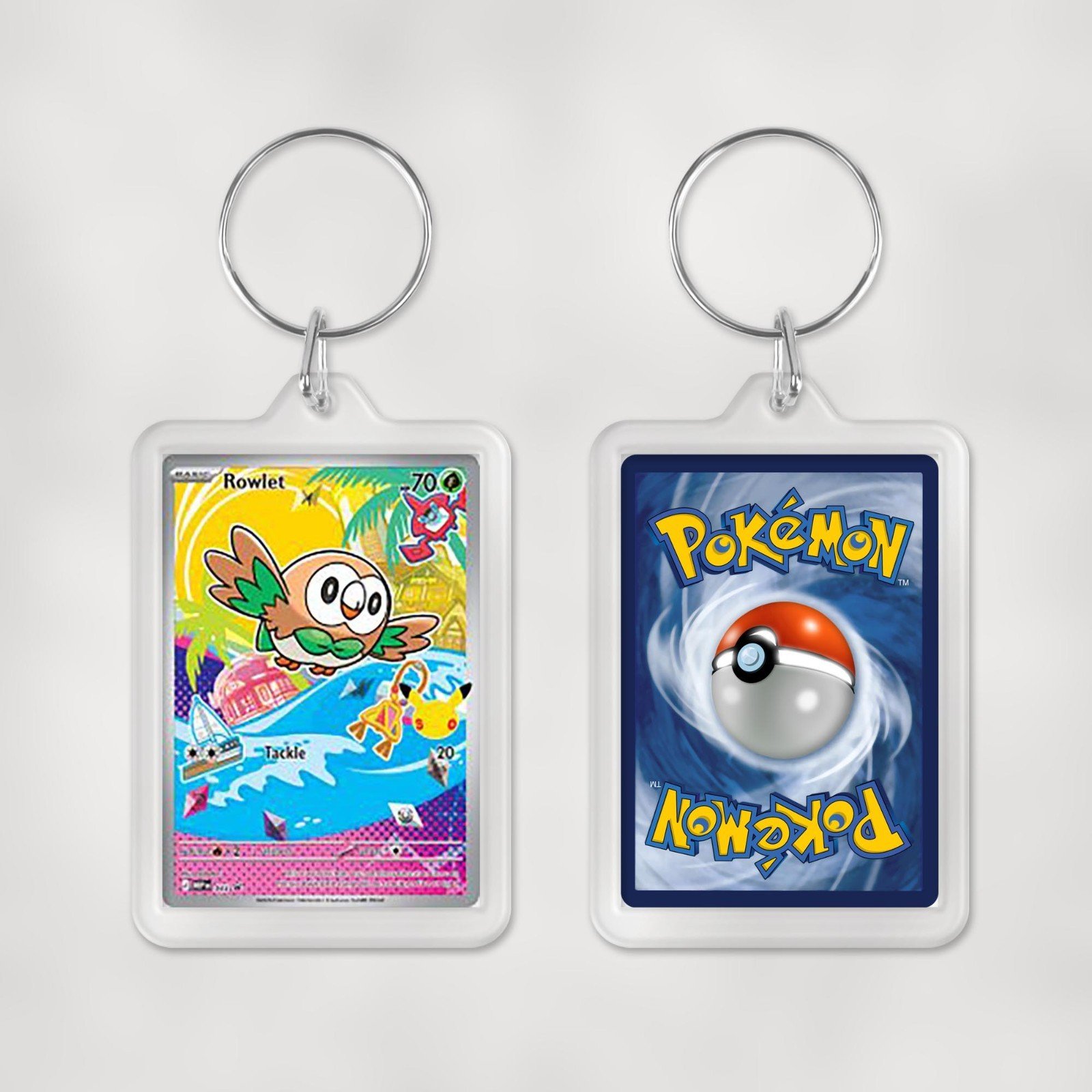 Pokemon Mega Evolution Promo Cards Keyrings / Key Chain Duel Sided Print - Image 39
