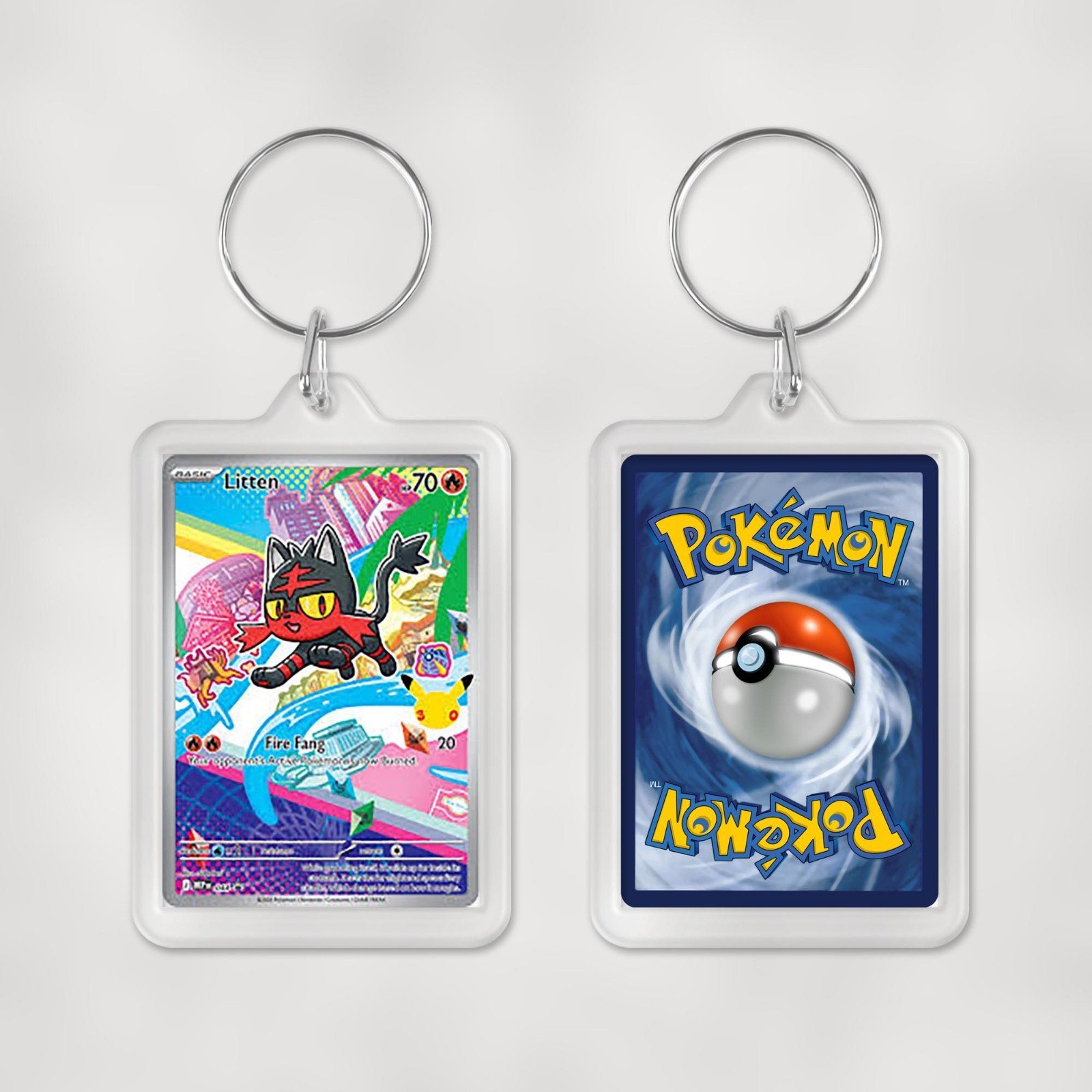 Pokemon Mega Evolution Promo Cards Keyrings / Key Chain Duel Sided Print - Image 40