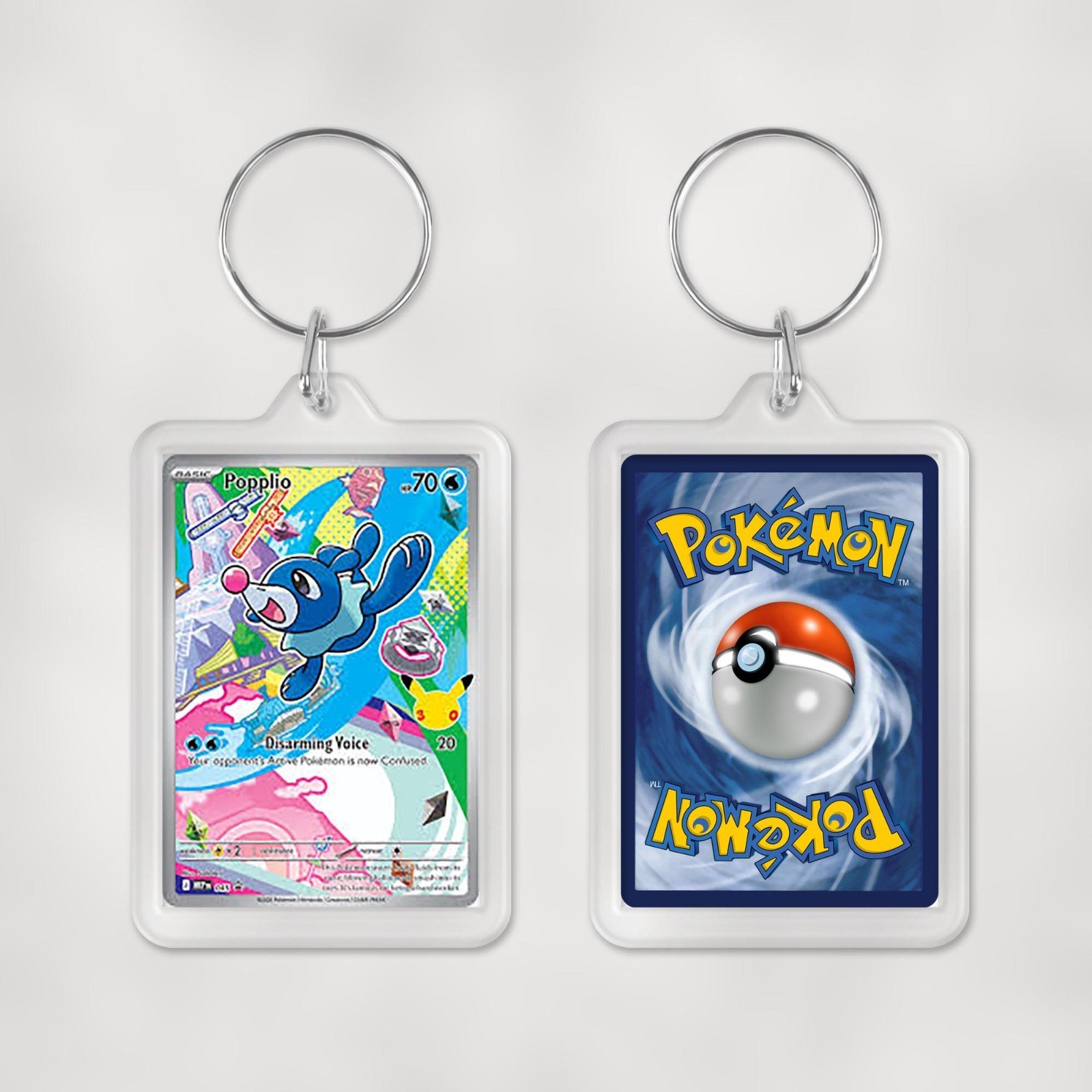 Pokemon Mega Evolution Promo Cards Keyrings / Key Chain Duel Sided Print - Image 41