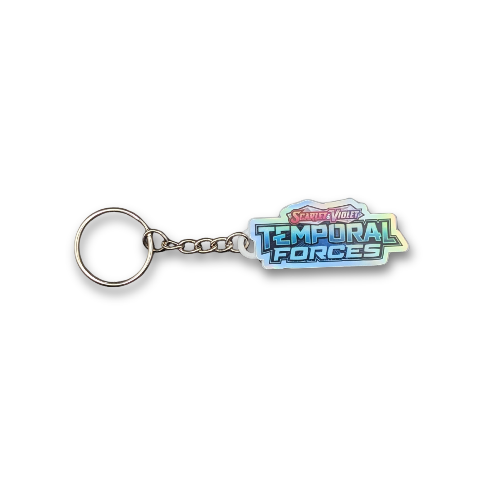 Pokemon TCG Scarlet & Violet Temporal Forces Holographic Binder Tag Keychain