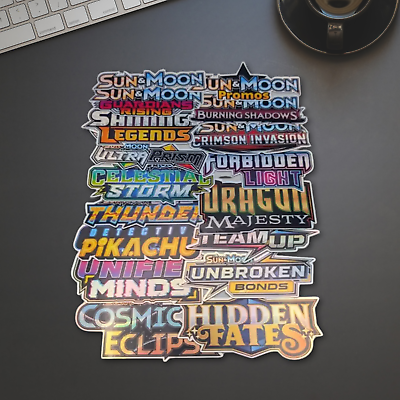 Pokemon Binder Stickers - All Sun & Moon - Inc Set Symbol - You Choose
