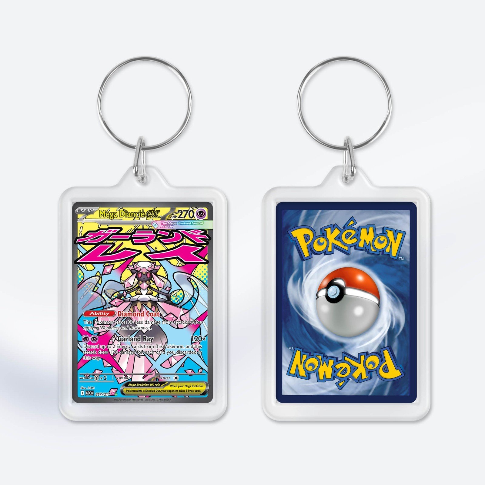 Pokemon Card Mega Evolution Ascended Heroes Keyring / Key Chain Duel Sided Print - Image 7