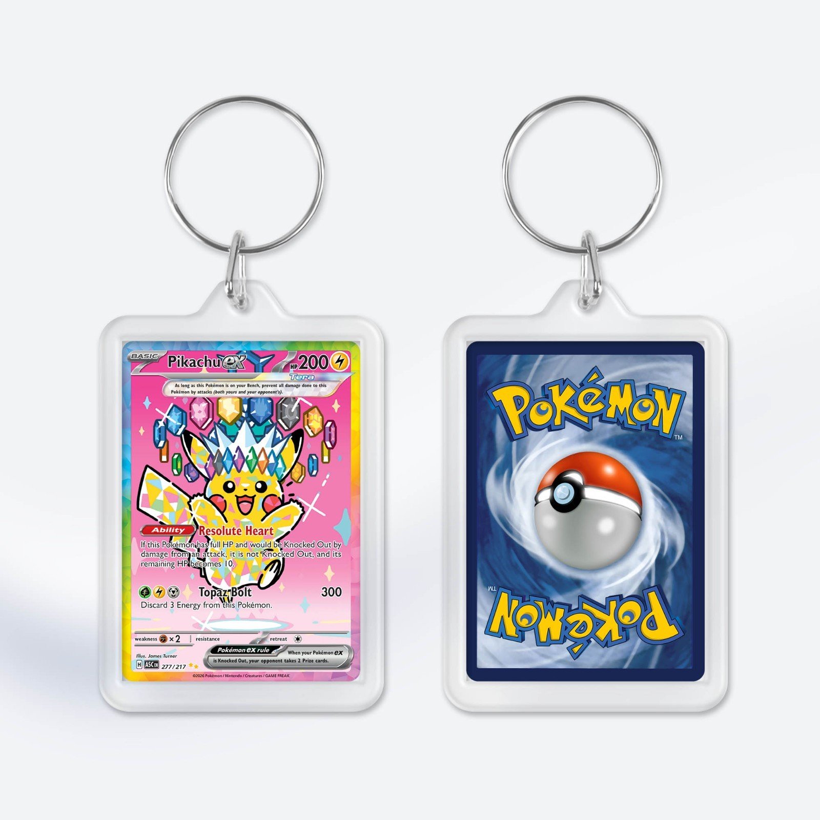 Pokemon Card Mega Evolution Ascended Heroes Keyring / Key Chain Duel Sided Print - Image 8