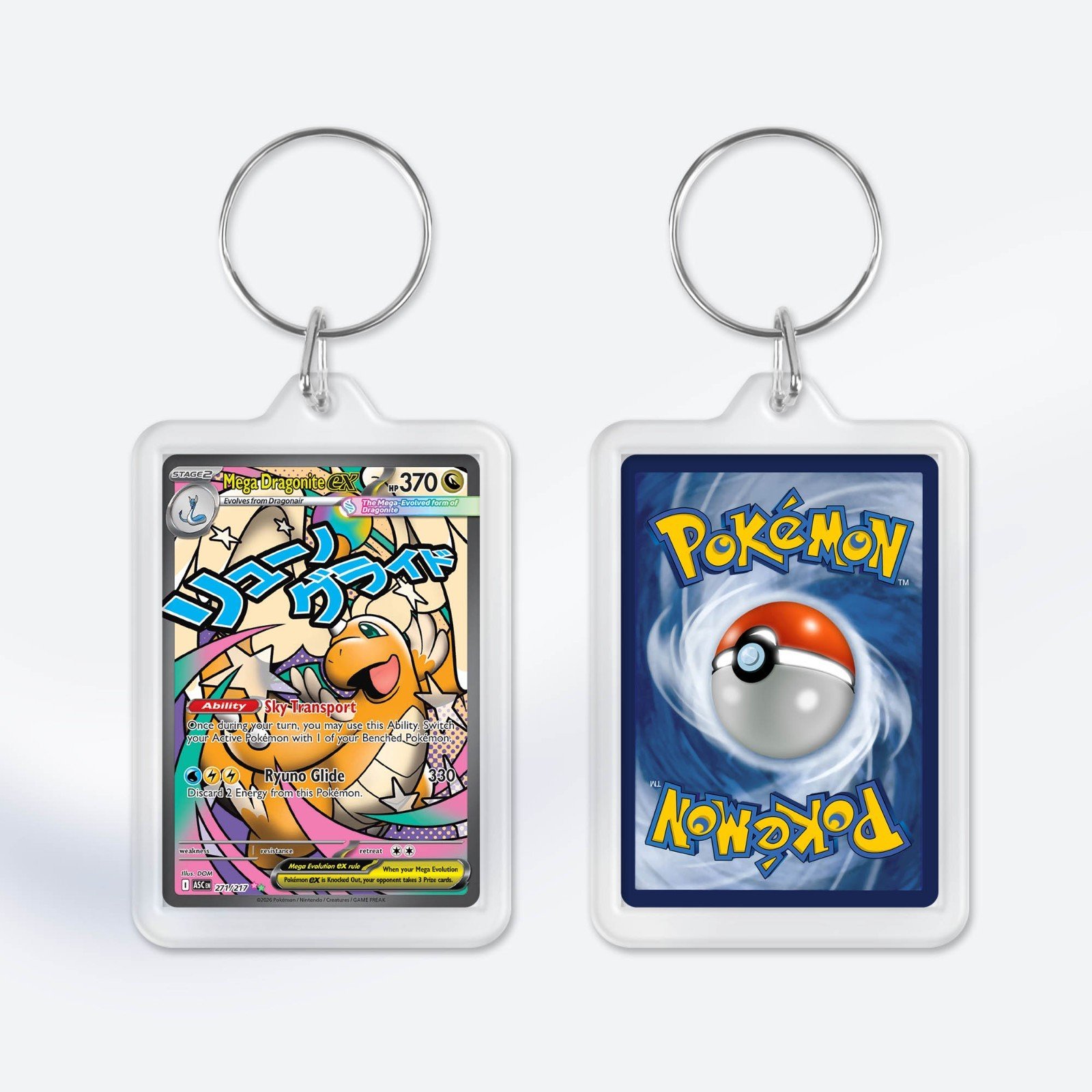 Pokemon Card Mega Evolution Ascended Heroes Keyring / Key Chain Duel Sided Print - Image 11