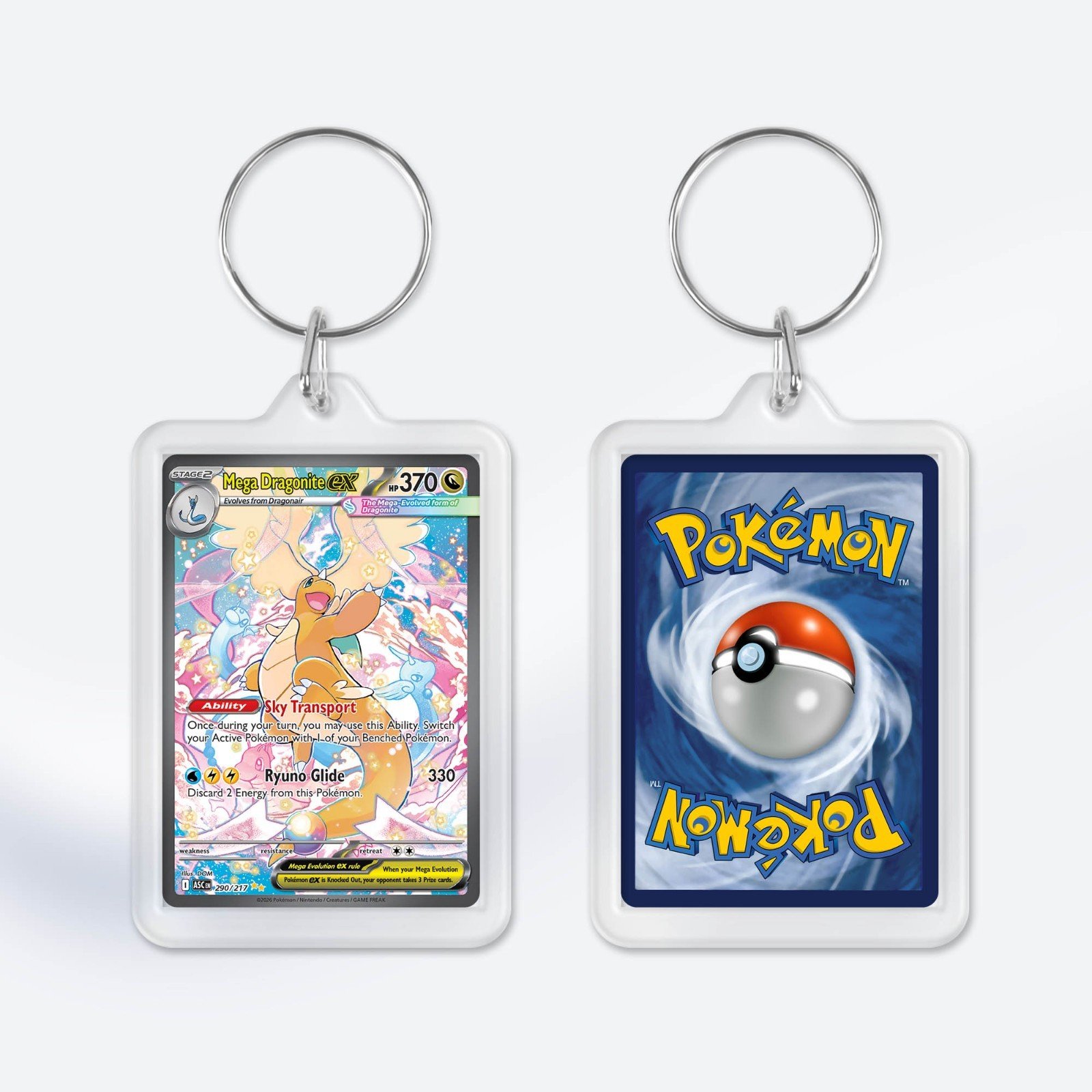 Pokemon Card Mega Evolution Ascended Heroes Keyring / Key Chain Duel Sided Print - Image 13