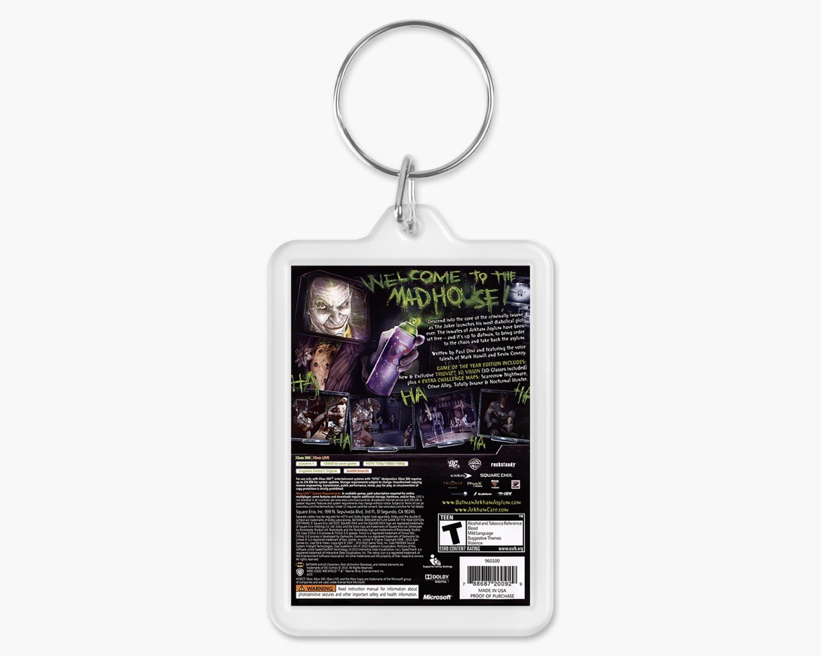Custom XBOX 360 Game Cover Art Acrylic Keychain - Personalised Any Game - Image 2