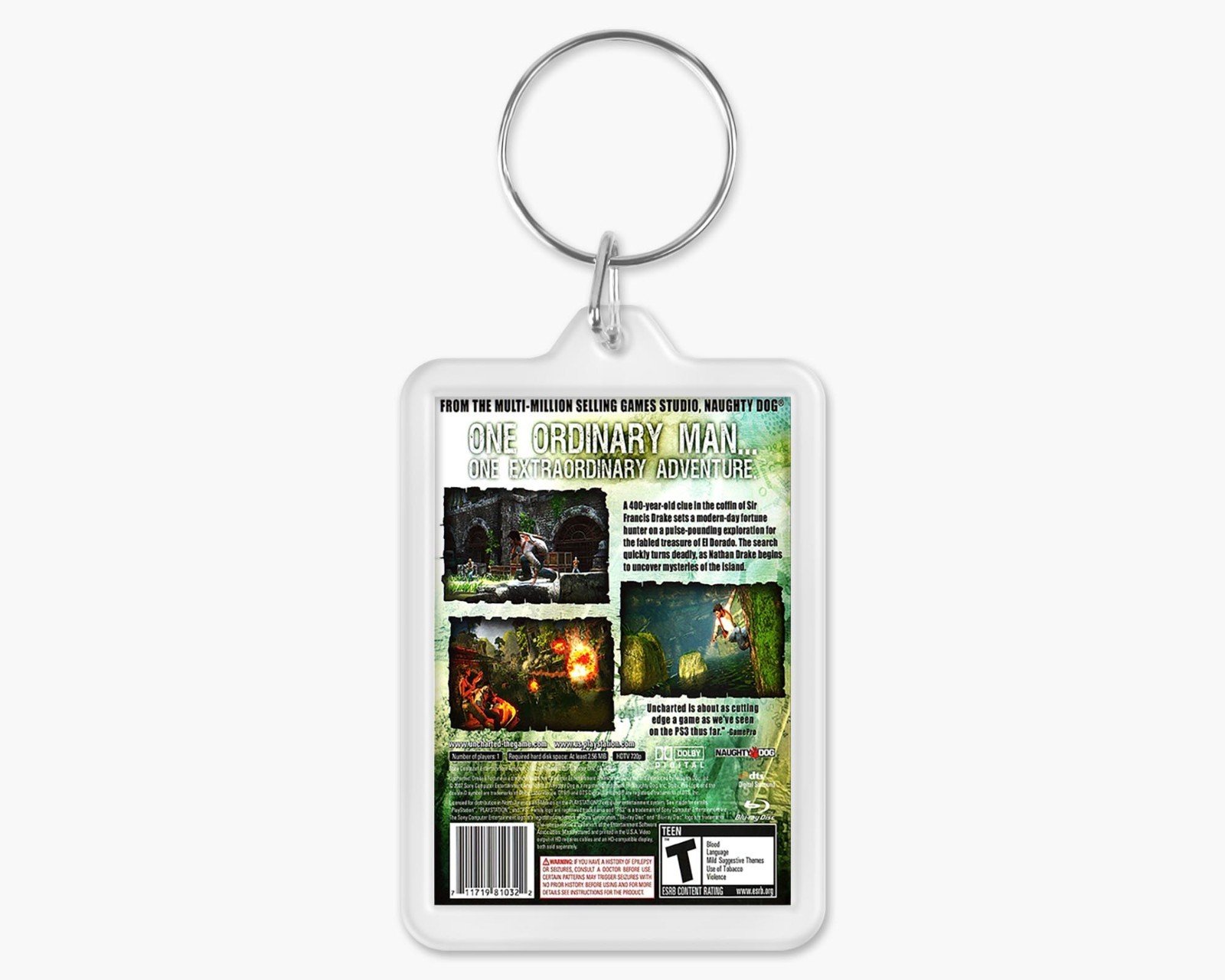 Custom PS3 Game Cover Art Acrylic Keychain - Personalised Any Game - Image 2